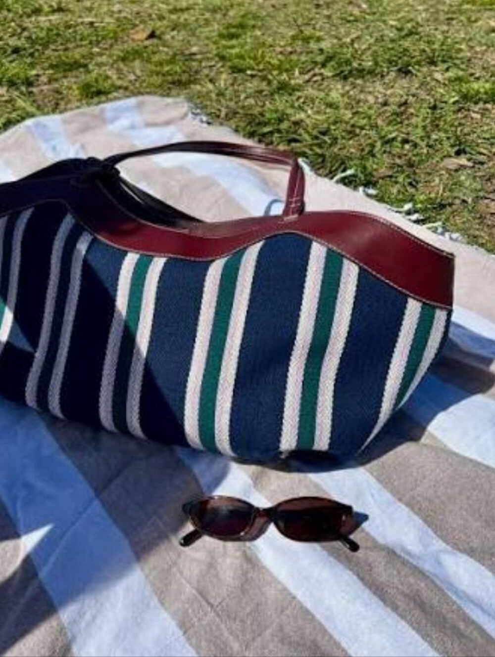 NWT H&M Herringbone Shopper